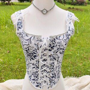 XL Linen Overbust Corset